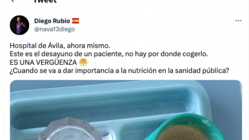 El ciclista Diego Rubio da mucho que hablar al mostrar el desayuno de un hospital público