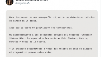 Cayetana Álvarez de Toledo anuncia que tiene cáncer de mama