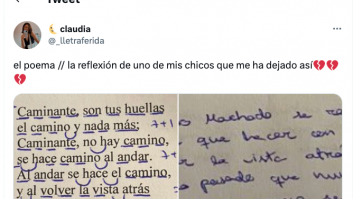 Un alumno deja atónita a la profesora (y a medio Twitter) con su comentario a un poema de Machado