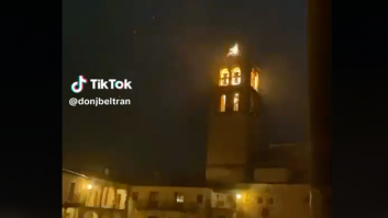 La verdadera realidad del difundido vídeo de un rayo impactando en la torre de una iglesia en Segovia