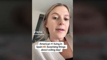 Una americana no da crédito con lo que ha visto en España el día de las elecciones: alucinada