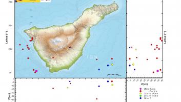 Registran una serie de 40 terremotos en 11 horas en la costa oeste de Tenerife