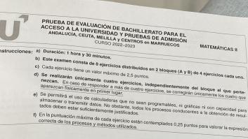 Protestas en la EBAU de Andalucía 2023 por la dificultad de los exámenes de Matemáticas II y Latín