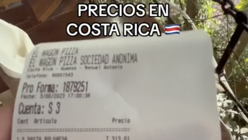 Un español se queda impresionado al descubrir cuánto le han cobrado por comer en Costa Rica