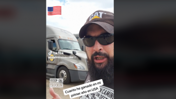 Un camionero español cuenta cuánto dinero ha ganado en su primer año trabajando en EEUU