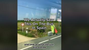 Una estadounidense hace flipar hasta a los españoles al ver esto en una carretera de España