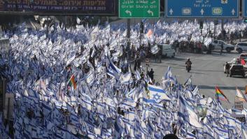 Más de 550.000 israelíes toman las calles antes de una "semana crucial" para su democracia