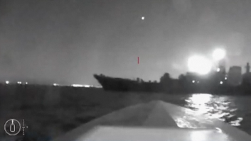 El vídeo de un dron marino destrozando un barco ruso se hace viral
