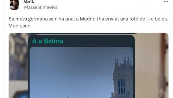 Una catalana manda una foto de La Cibeles por WhatsApp y la reacción del padre es digna de verse