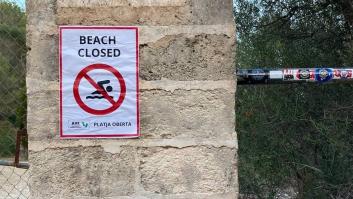 "Playa cerrada" en inglés, "playa abierta" en catalán: la acción contra el turismo masivo en Mallorca