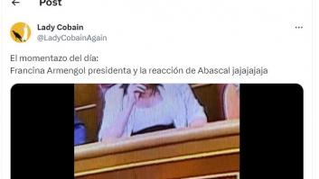 La cara de Abascal al salir Armengol presidenta del Congreso es un auténtico poema, y en Twitter lo saben