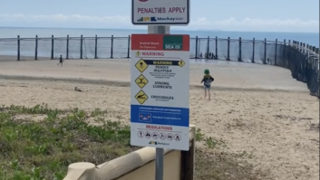 Una española se encuentra con este cartel en una playa de Australia y es para echarse a temblar
