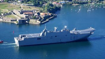 El barco español que esquiva 'campos de minas' se exhibe con la OTAN