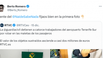 Solo Berto Romero se fija en este detalle de lo incautado a los ladrones del aeropuerto de Tenerife