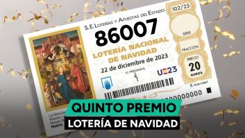 86.007, sexto quinto premio de la Lotería de Navidad 2023
