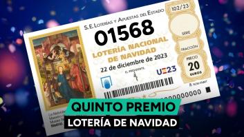 1.568, quinto quinto premio de la Lotería de Navidad 2023