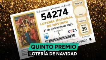 54.274, primer quinto premio de la Lotería de Navidad 2023