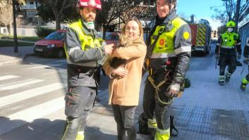 El milagro de Coco, el gato rescatado por los bomberos que ha sobrevivido al incendio de Valencia