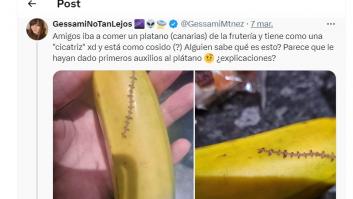 Plátano de Canarias responde y da una explicación al 'plátano Frankenstein' a la altura de la imagen