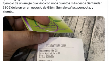 Este ticket con el precio de un cachopo en un bar de Gijón genera cientos de reacciones en toda España