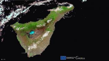 Una imagen espacial de nieve en Canarias atrapa al satélite más potente de Europa
