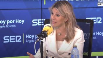 Yolanda Díaz teme por el empleo y la calidad del servicio ante una fusión del BBVA y Sabadell
