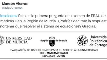 Carlos Alcaraz reacciona a esta pregunta de la EBAU de Murcia: se lleva punto, set y partido