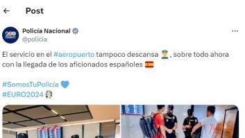 La Policía Nacional sube fotos con aficionados de España: sí, el que sale es justo quien parece
