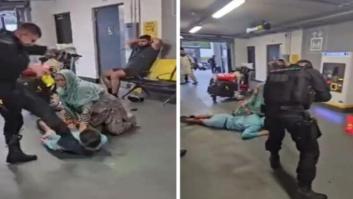 Suspenden a un policía por patear a una persona en el aeropuerto de Mánchester, tras hacerse virar el ataque