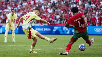 Lo que hace Fermín nada más marcar el gol del empate con Marruecos arrasa: al verse solo puede reírse