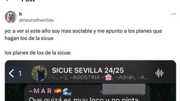 El mensaje que han dejado en el grupo de WhatsApp de la universidad no lo esperaba ni él ni nadie