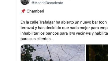 Lo que ha hecho un bar de Madrid en plena calle tiene a los vecinos entre cabreados y estupefactos