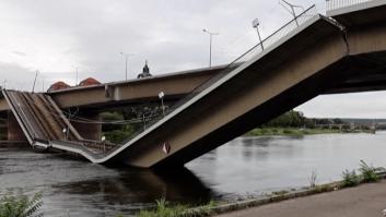 Se derrumba en plena noche un importante puente y parte en dos una ciudad europea