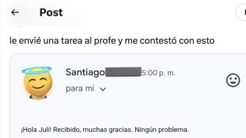 Le manda un mail a su profesor y las tres últimas frases de la respuesta son para leerlas con detenimiento