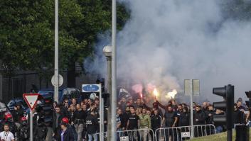 Aficionados del Anderlecht la lían en Anoeta con destrozos y lanzamiento de butacas