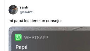 Su padre le manda este consejo por WhatsApp, lo comparte y da la vuelta al mundo