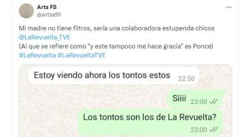 Una madre ve 'La Revuelta' y le hace a su hijo este comentario por WhatsApp sobre Broncano