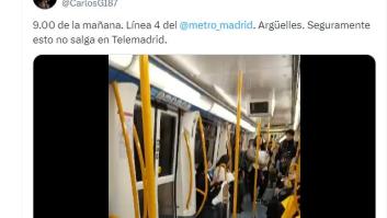 Llueve en Madrid y lo que pasa en el interior de este vagón de Metro parece imposible de creer