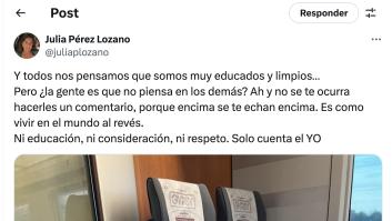 Los hay maleducados y luego está lo que hace la pasajera que tiene delante en el AVE