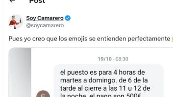 Le ofrece unas condiciones de esclavo y la respuesta del trabajador la aplaude toda España