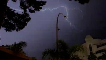 La espectacular tormenta eléctrica que se vivió Málaga