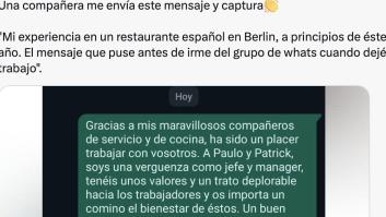 El mensaje que una camarera dejó a los dueños de un restaurante español en Berlín causa furor