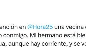 Una oyente de 'Hora 25' descubre que su hermano está a salvo de la DANA gracias a su intervención en la radio