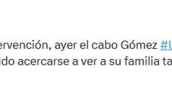 La UME publica una imagen del reencuentro de un cabo y su familia: emociona, y mucho