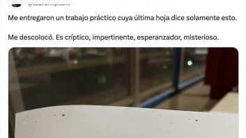 Un alumno deja esta frase en un trabajo: parece una obra maestra pero se va a llevar un 0 gigante