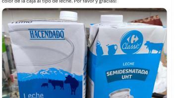 Se fija en la leche de Mercadona y de Carrefour y hace un llamamiento que apoyan miles de personas