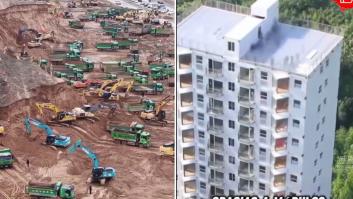 Enseñan cómo construyen en China un edificio de 10 pisos en 28 horas: destacan un matiz