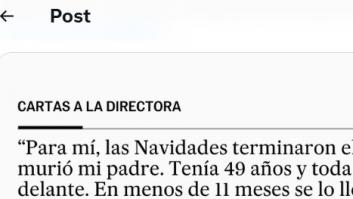 La dura carta a la directora de 'El País' sobre las "sillas vacías" en Navidad: da que pensar