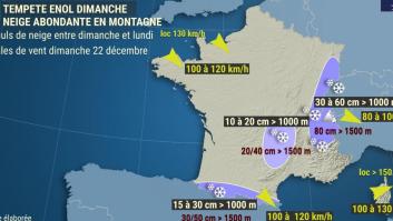 Alerta máxima en Francia por una poderosa borrasca y la AEMET avisa: estas zonas de España se exponen al impacto