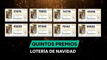 Quintos premios de la Lotería de Navidad 2024